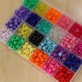 XHHDQES Pony Beads, 1,900 Pcs 9mm Pony Beads Set in 24 Colors with Elastic String for Bracelet Jewelry Making.