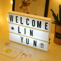 A4 A5 A6 Size LED Combination Night Light Box Lamp DIY Black/Colorful Letters Cards USB AA Battery Cinema Lightbox White Pink. 