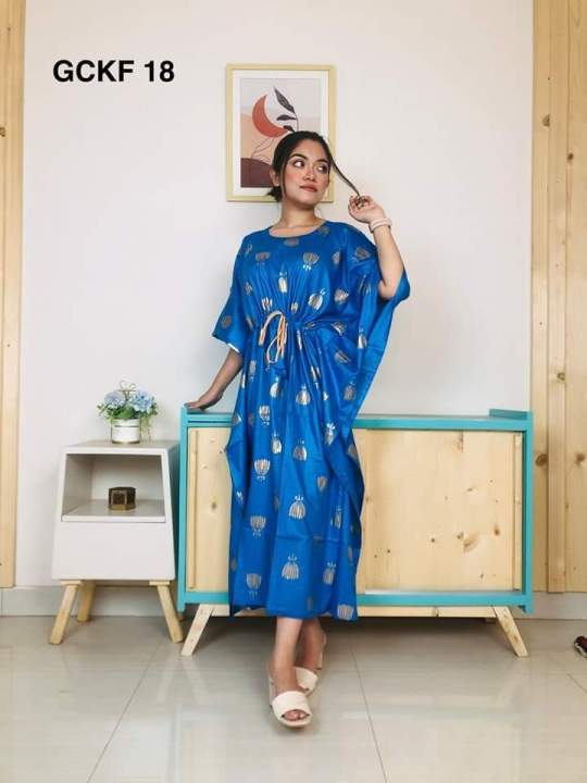 New fashionable exclusive trendy cotton kaftan dress for women and girls. Kaftan for GIrl