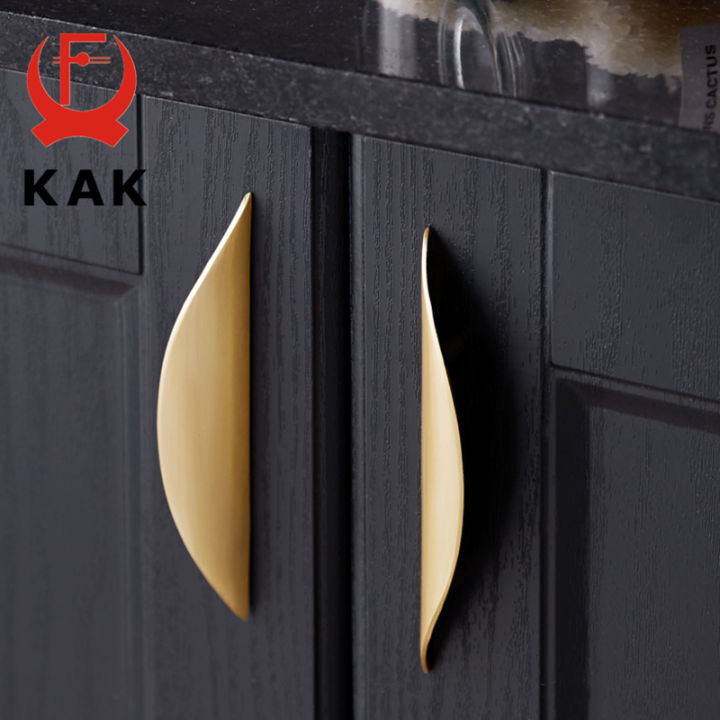 KAK Copper Gold Cabinet Handles Drawer Knobs Black Kitchen Handles ...