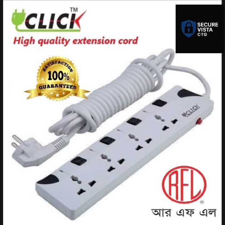 Click Multiplug 4 socket 2 pin Multiplug | Daraz.com.bd