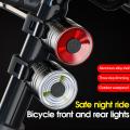 Smart Bicycle Tail Rear Light Cycling LED Taillight Aluminum Alloy Night Riding Warning Light mountain bike LED headlight taillight. 