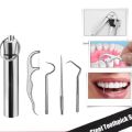 04 Pcs Stainless Steel Toothpick Set with Keychain Reusable Toothpicks Tooth Floss Tools for Tooth Oral Cleaning Dental Flossing. 