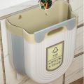 【100%-original】 New Plastic Trash Can Hanging Foldable Dustbin Wall-mounted Multi-functional Waste Bin Kitchen. 