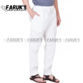White Color Semi Narrow Stretch Pajama for Men. 