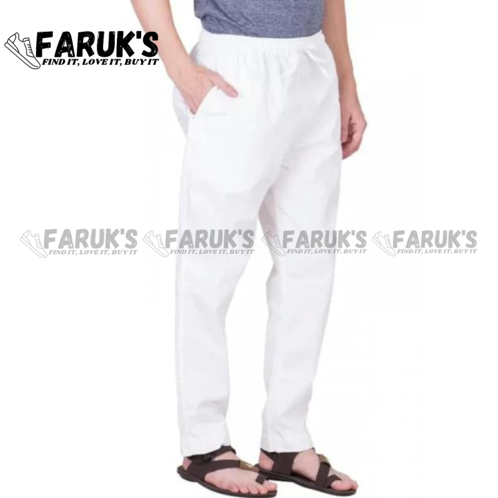 White%20Color%20Semi%20Narrow%20Stretch%20Pajama%20for%20Men%20-%20Image%202