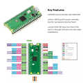 Compatible with the Raspberry Pi PICO RP2040 Development Board for MicroPython Programming. 