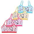 5Pcs Girls Bra Children's Vest Underwear Suspenders Pure Cotton Breathable Elementary School Girls 6-14 Years Old. 