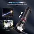 Outtobe Flashlight Multifunctional P50 Mini Torch Light White Laser Flashlight Super Bright Flashlight Waterproof Outdoor Torchlight Zoomable LED Flashlight Penlight.
