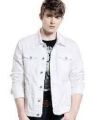 winter white denim jacket for men. 