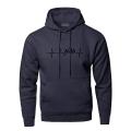 Mountain Heartbeat Hoodies Sweatshirt Men Sound Ray Diagram Hooded Sweatshirt Hoodie Winter Autumn Print Black Gray Sportswear. 