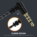 F13 Type-C/3.5mm Plug Ergonomic In-Ear Wired Earphones Bass Headset for Phone PC.