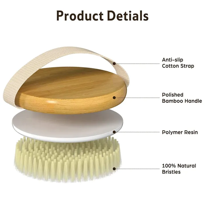 BRADOO-%201%20Pack%20Dry%20Body%20Brush,%20Shower%20Brush%20Wet%20and%20Dry%20Brushing,%20Dry%20Brush%20for%20Cellulite%20and%20Lymphatic,%20Body%20Scrubber%20with%20Soft%20-%20Image%205