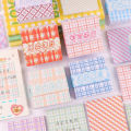 Panda Online 200 Sheets Grid Drive to Series Striped Memo Pad Self-adhesive Checkered Sticky Notes Album Diary Journal Decorative Scrapbooking. 