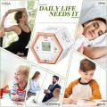 Hexagon Digital Clock Timer Magnetic Cubes Timer Kitchen Hexagon Flip Timer for Studying Cooking Exercising Easy To Use Magnetic Flip Focus-timer. 
