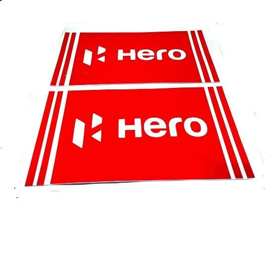 Motorcycle front Suspension fork sticker  or  Hero bike front fork logo sticker -  red