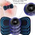 EMS Mini Neck Pulse Massager Electric LCD Display Stretcher EMS Mini Massager 2 pad.