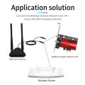 WiFi Antenna RP-SMA Male Connector Dual Band 2.4GHz 5GHz For AX210 AX200 PCI-E WiFi Network Card Adapter Wireless Router Desktop. 