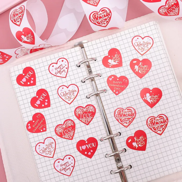 500%20Stickers/Roll%20Valentine's%20Day%20Wedding%20Theme%20Heart%20Stickers%20Gift%20Wrap%20Decoration%20-%20Image%207