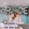 【Buried Buzie】32Inch Rose Gold Silver Bride To Be Balloon Wedding Decorations Bride Letters Foil Ballon Bridal Shower Bachelor Party Supplies. 