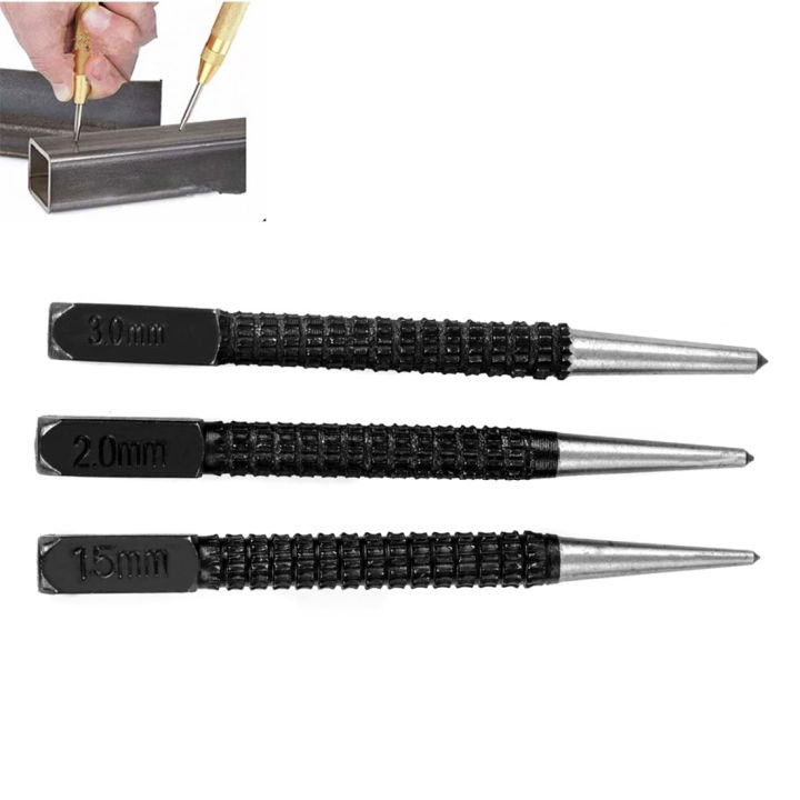 3pcs%20High-carbon%20Steel%20Center%20Punch%20Set%2010cm%20Non%20Slip%20Center%20Punch%20For%20Alloy%20Steel%20Metal%20Wood%20Marking%20Drilling%20Tool%20-%20Image%205