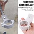 High Frequency Head Clamp TV Antenna Jig Bracket Clamp Household KU Plastic LNB Jig White Mounting Fixed Tuner Thickened J1C5.