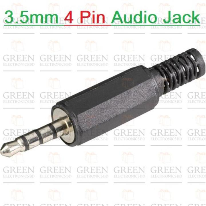 4 Pole Headphone Jack Plug Male 3.5mm 4 Pin Stereo Audio Headphone Jack Connector Earphone Plug For Mobile Phone Computer Laptop Desktop PC MP3 Video