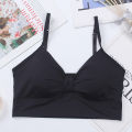 ice silk seamless bra Thin bra padded bra wireless bra Beautiful Back underwire Brassiere Smooth Bra Black bra. 