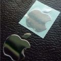 Innovative Appliance - Apple's metal look for iPhone mobile phone is a silver -colored logo sticker.. 