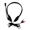 (New) 3.5mm wired over-ear headphone stereo headset with microphone for PC laptop.
