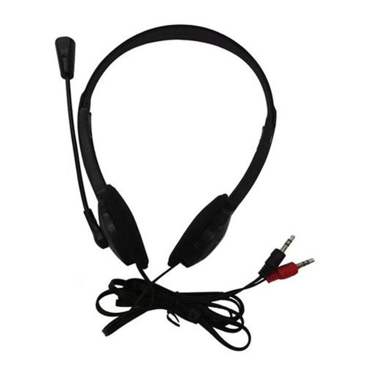 (New) 3.5mm wired over-ear headphone stereo headset with microphone for PC laptop