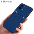 New Phone Case For vivo Y28 Cover Rough Cross Patterned Magnetic Soft Silicone Leather For Vivo Y28 case.