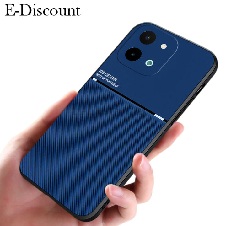 New%20Phone%20Case%20For%20vivo%20Y28%20Cover%20Rough%20Cross%20Patterned%20Magnetic%20Soft%20Silicone%20Leather%20For%20Vivo%20Y28%20case%20-%20Image%203