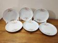 6 Pcs Porcelain Snack Plate Set, Ceramic Sauce Plate , Cake Plate Or Salad Plate Set..