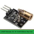 LASER CIRCUIT Board Module DC 5V 5mW 650nm 3 Pin RED Dot Laser Diodes Module Copper Head Adjustable Red Laser Dot Diode Circuit Mini Laser Module. 