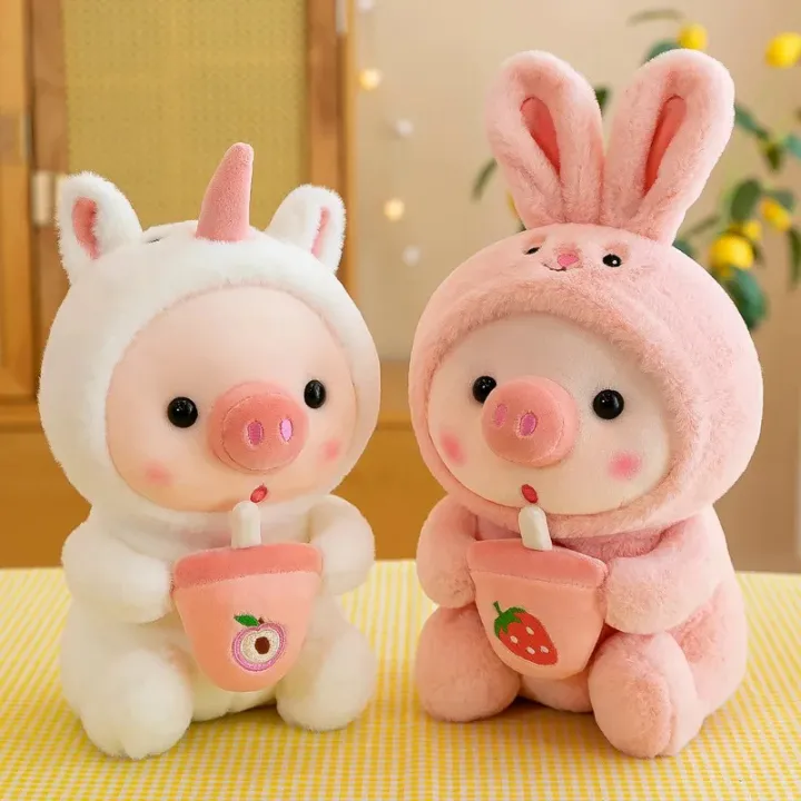 9.8in/25cm%20Cute%20Piglet%20Stuffed%20Animals%20Cute%20Plush%20Toy,%20Soft%20Plushies%20Throw%20Pillow,%20Pig%20Plush%20Throw%20Pillow%20Doll%20with%20Boba%20Tea%20-%20Image%202