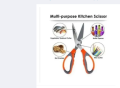 Kechi/Kitchen Scissors/Fish Cutting Scissors/Bottle Opener/Orange Keci- Stainless Steel. 