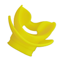 1 PCS Moldable Silicone Diving Bite Mouthpiece Water Snorkelling Valve Breathing Yellow. 