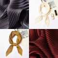 70*70cm Small Crinkle Hijab Scarf For Women Silk Satin Handkerchief Bag Scarfs Female Sqaure Headband Hair Scarves For Ladies.