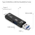 Micro SD Card Reader, 3 In 1 USB C/USB/Micro USB OTG Adapter For Macbook PC Tablets Smartphone. 