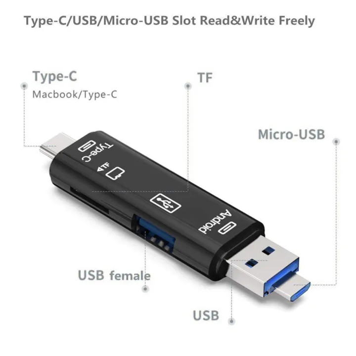 Micro%20SD%20Card%20Reader,%203%20In%201%20USB%20C/USB/Micro%20USB%20OTG%20Adapter%20For%20Macbook%20PC%20Tablets%20Smartphone%20-%20Image%204
