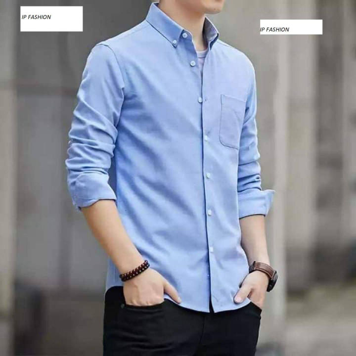 Sky Blue Cotton Casual Shirt for Men - Shirt For Men - Shirt - Shirt For Men