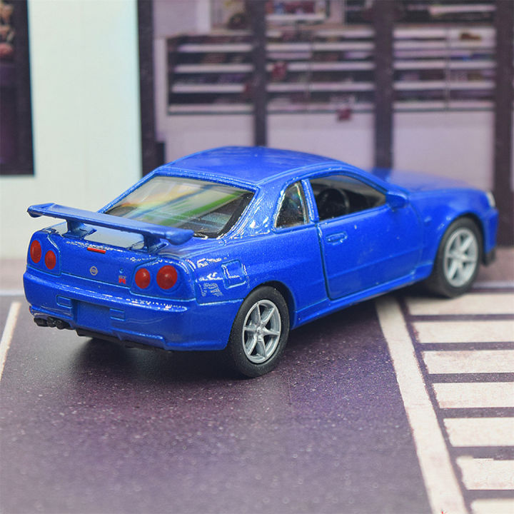 WELLY%201:36%20Nissan%20Skyline%20GT-R%20R34%20Die-Cast%20Vehicles%20Model%20Car%20Toys%20For%20Gift%20Collection%20-%20Image%208