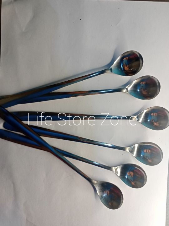 6%20Pcs%20Of%20Long%20Handle%20Spoon%20Set/Steel%20Long%20Pickle%20Tea%20Spoon%20-%20Image%203