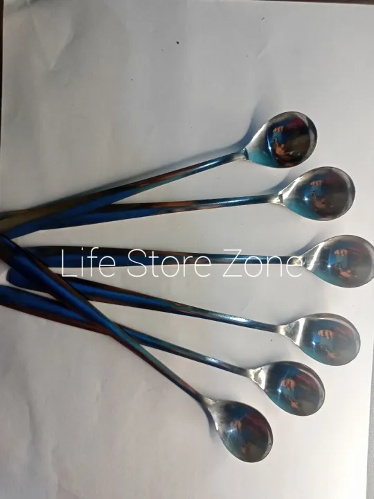 6%20Pcs%20Of%20Long%20Handle%20Spoon%20Set/Steel%20Long%20Pickle%20Tea%20Spoon%20-%20Image%203