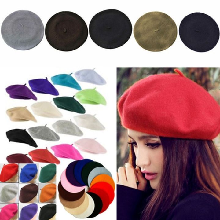 Vintage%20French%20Style%20Plain%20Beret%20Cap%20Beanie%20Hat%20Women%20Girl%20French%20Artist%20Warm%20Wool%20Winter%20Beanie%20Hat%20Cap%20Vintage%20Plain%20Berets%20-%20Image%207