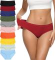 Women's Cotton pantie with pad system multicolor High-Cut Full Coverage Stretch Cool Underwear for Women.