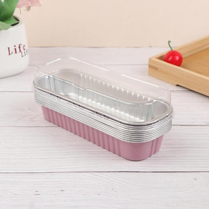 10pcs Aluminum Foil Baking Cake Box Cupcake Baking Pan Pudding Box