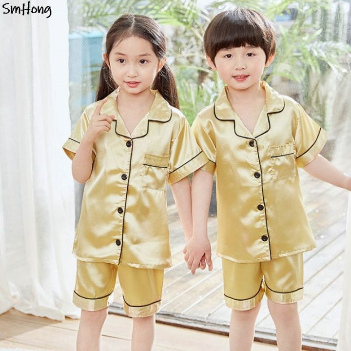 Toddler%20Girls%20Pyjamas%20Kids%20Satin%20Pajamas%20Button%20Silk%20Pajama%20Sets%20Teenager%20Boy%20Sleepwear%20Teens%20Pajamas%20Summer%20Clothes%20for%203%20-14T%20-%20Image%203