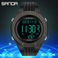 SANDA Sport Men Watch Take Body Temperature Environmental Thermometer LED Digital Wristwatches For Mens Waterproof Male Hour. 